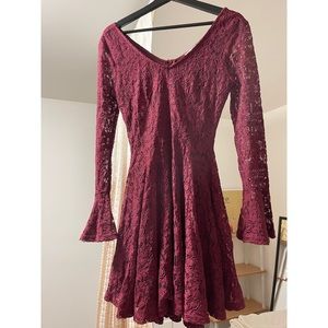 Burgundy dress